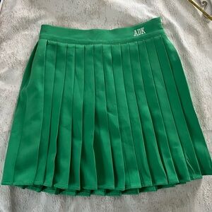 Adika Vibrant Green Pleated Skater Skirt